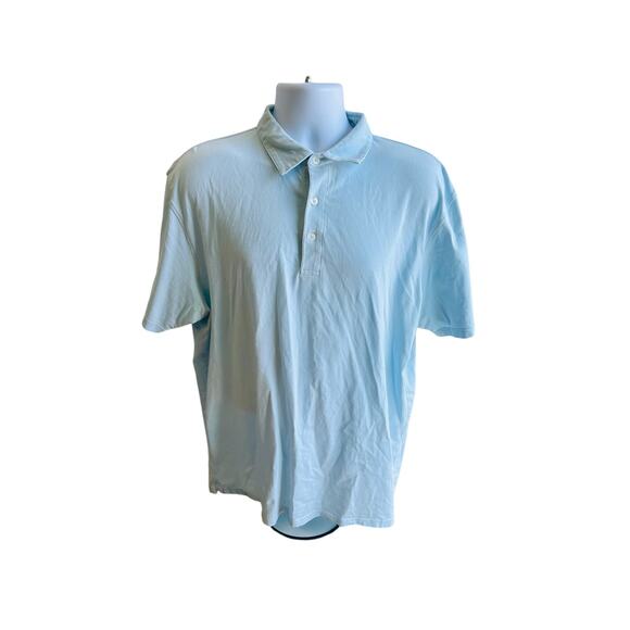 Fish Hippie Coastal Blue Polo Shirt XL Cotton Soft Preppy Quiet Luxury Y2K 90s - Picture 1 of 4
